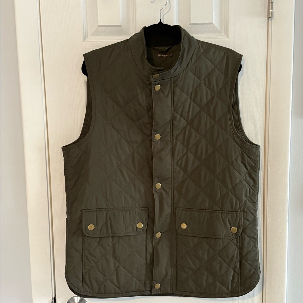J McLaughlin Women's Quilted Vest - Olive Green